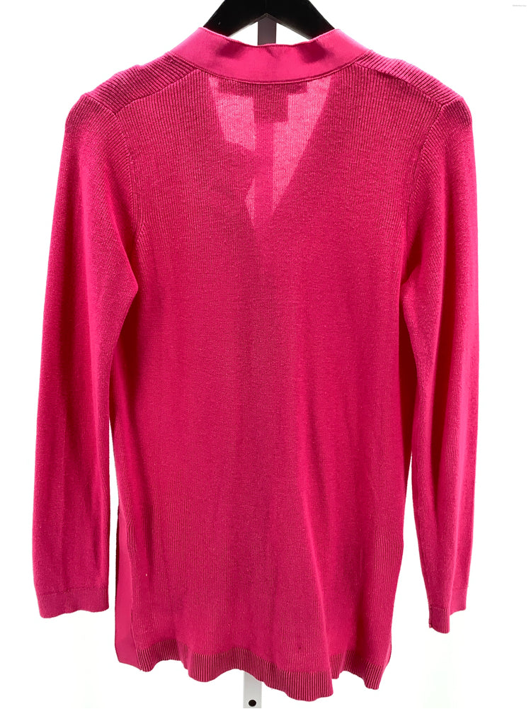 Gretchen Scott Size M Pink Grosgrain Heaven Cardigan