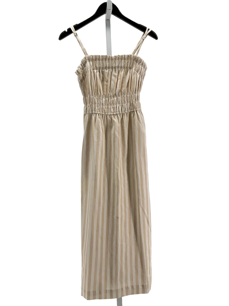 Double Zero Size M Tan & White Dress