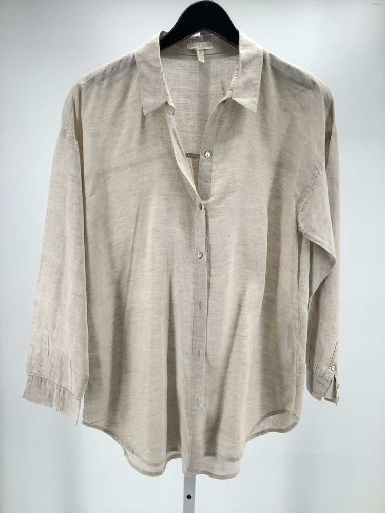 Eileen Fisher Size L Tan Shirt