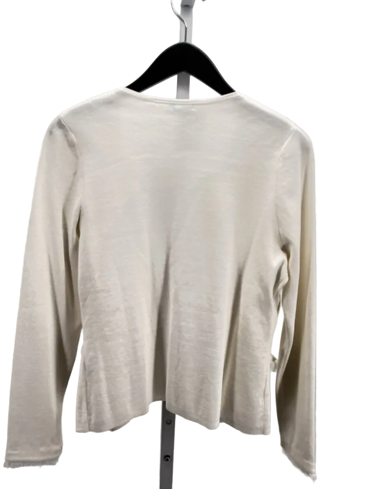 J. McLaughlin Size M White Cardigan