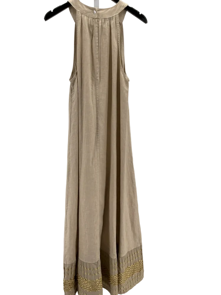 Harris Cotton Size L Tan Dress