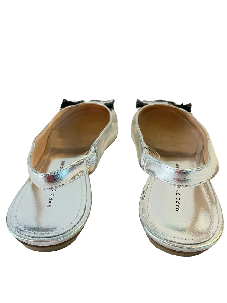 Marc by Marc Jacobs Shoe Size 9.5 Silver Slingbacks