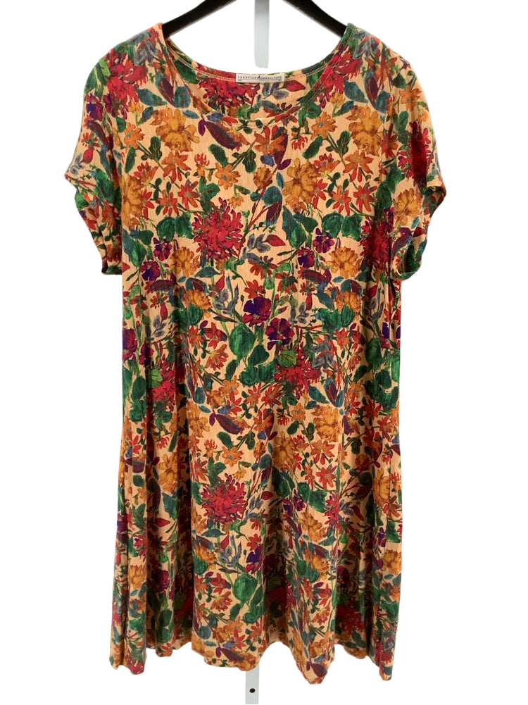 Peruvian Connection Size XXL Tan Multi Tropico Dress