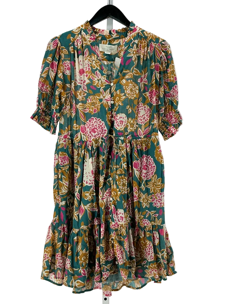 Travata Size M Green multi Dress