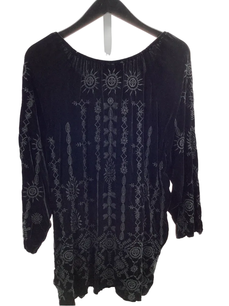 Johnny Was Size XL Black Althea Shirt