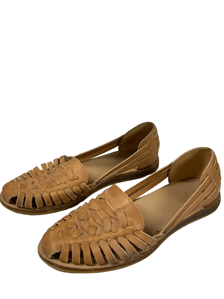 Nisolo Shoe Size 7.5 Tan Huarache Flats