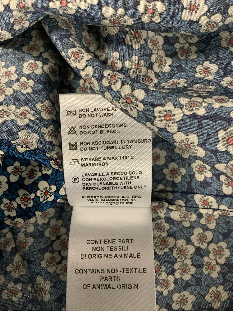 Aspesi Size XL Blue Multi Shirt