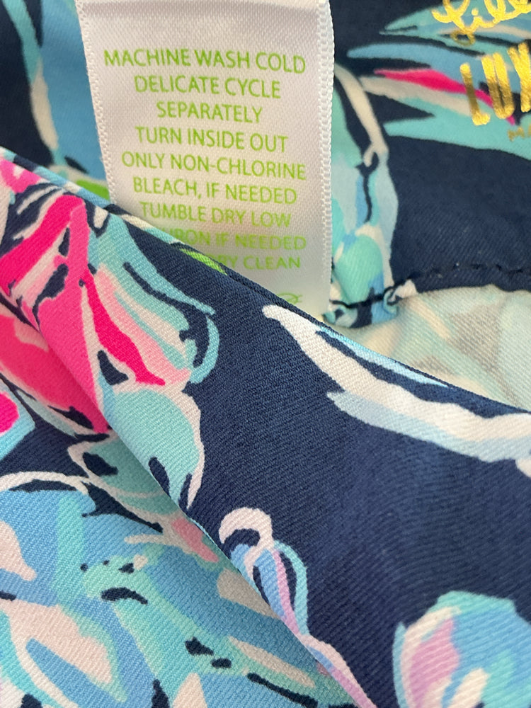 Lilly Pulitzer Size 00 Blue Multi Leggings
