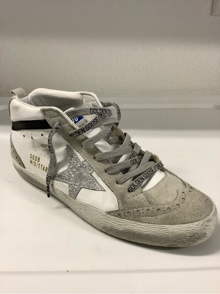 Golden Goose Shoe Size 8 White multi Mid Star Sneakers