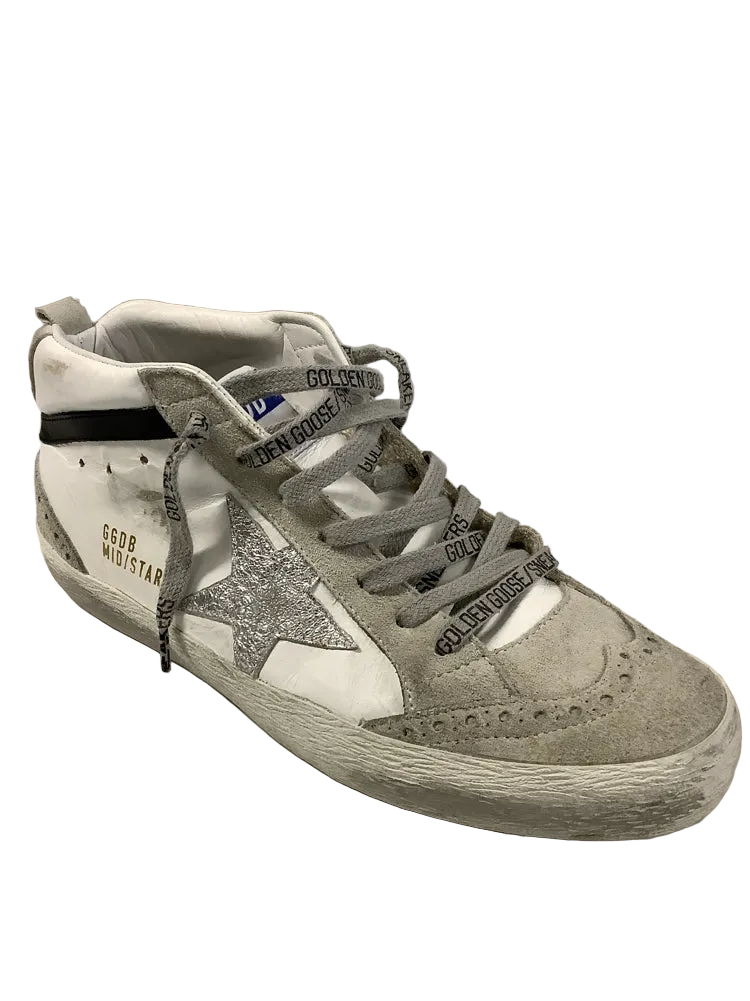 Golden Goose Shoe Size 8 White multi Mid Star Sneakers