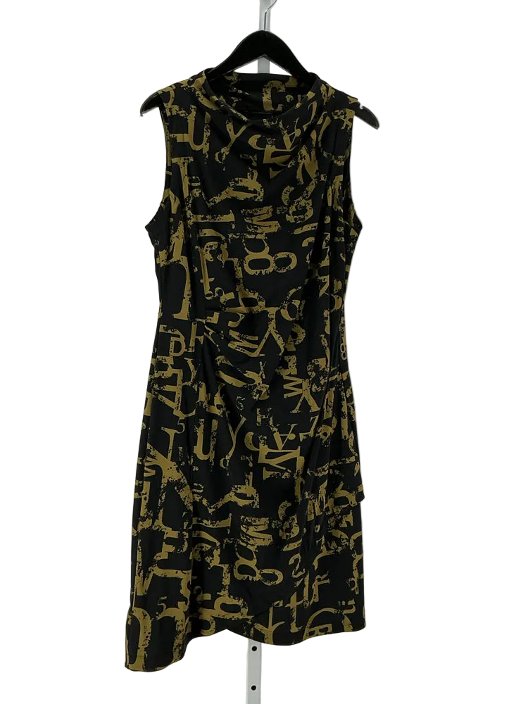 Porto Size 10 Black & Green Dress