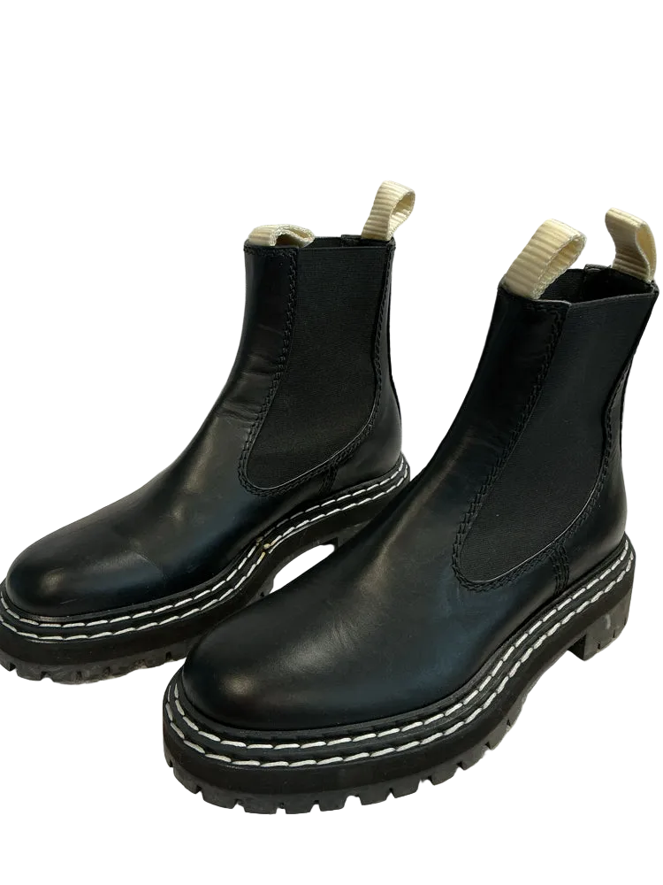 Proenza Schouler Shoe Size 7.5 Black Chelsea Boots