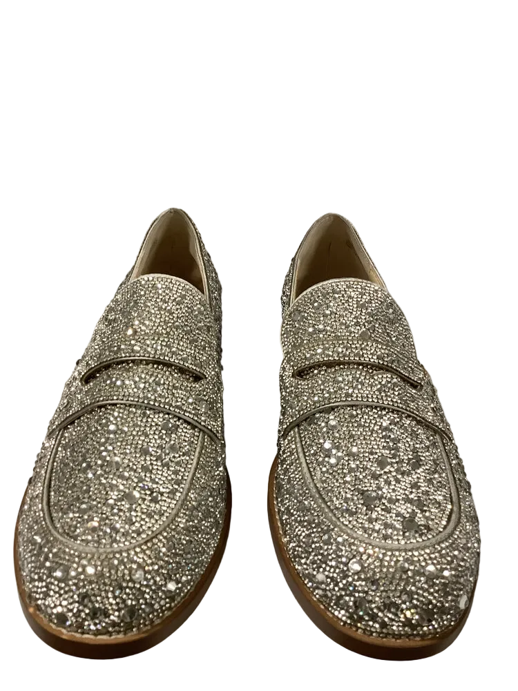 Betsey Johnson Shoe Size 10 Silver Aron Loafers