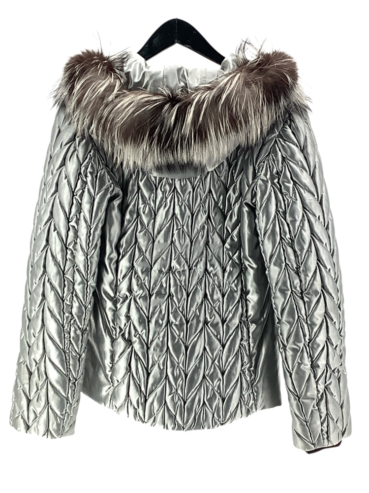 Post Card Size 4 Silver Coat