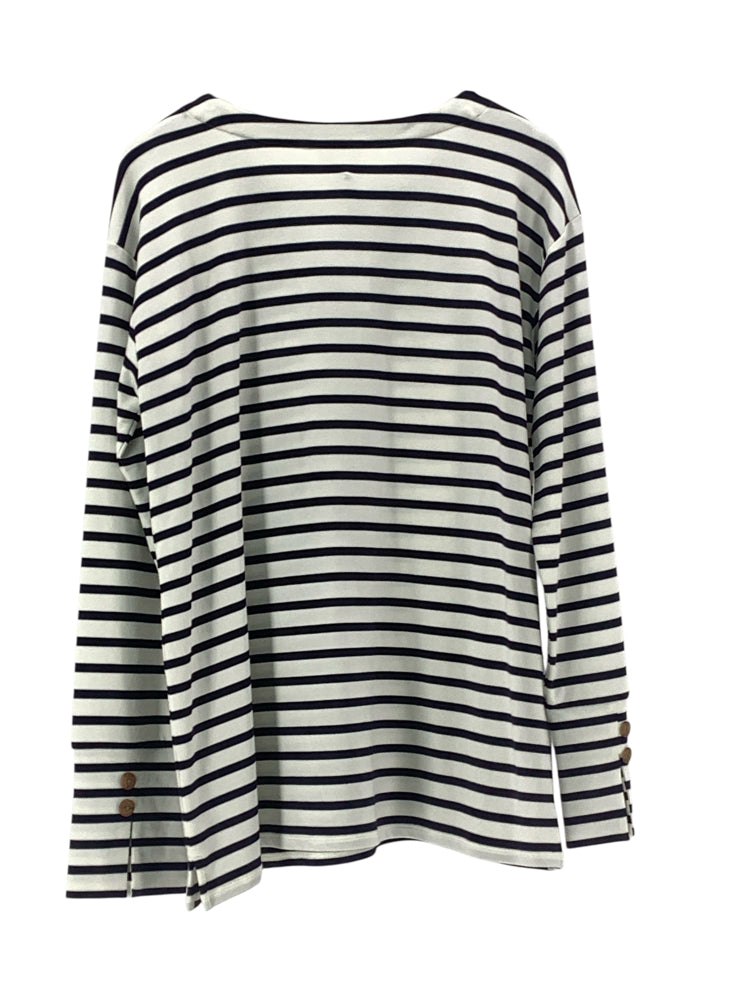 JJill Size MT Navy & white Shirt