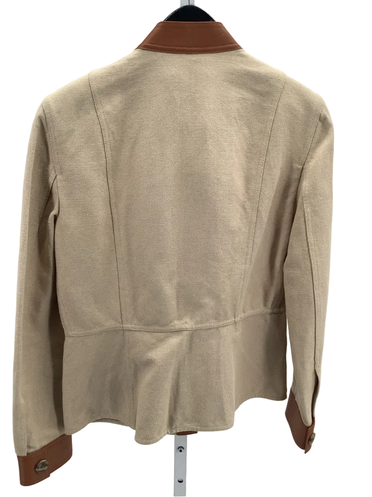 Tory Burch Size 4 Tan & Brown Camden Jacket