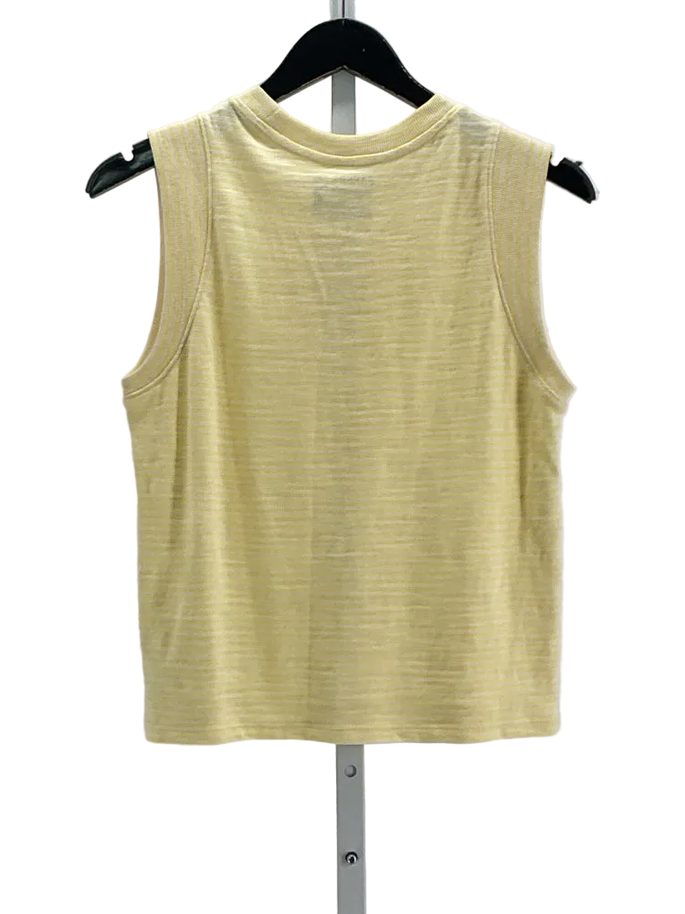 Faherty Size XS Yellow & White Shirt