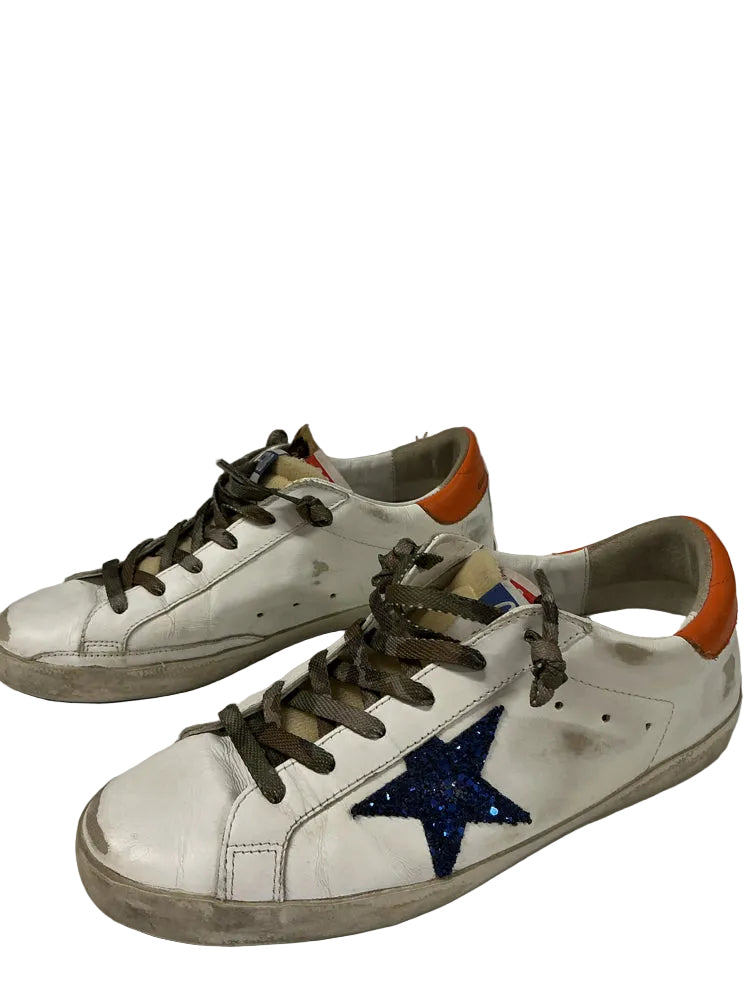 Golden Goose Shoe Size 10 White multi Superstar Sneakers
