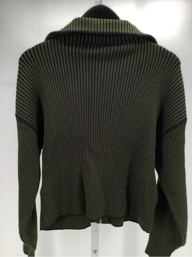 Varley Size M Green & Navy Carmen Sweater