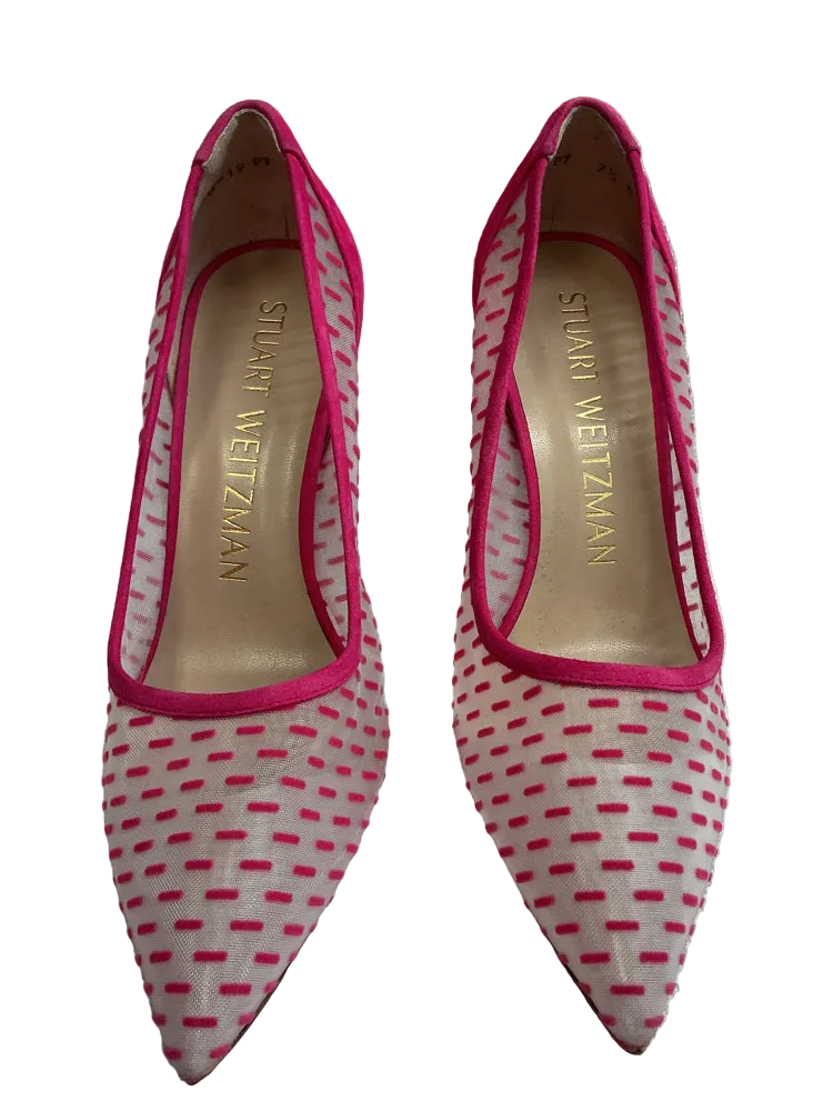 Stuart Weitzman Shoe Size 7 Pink Tasha 100 Heels