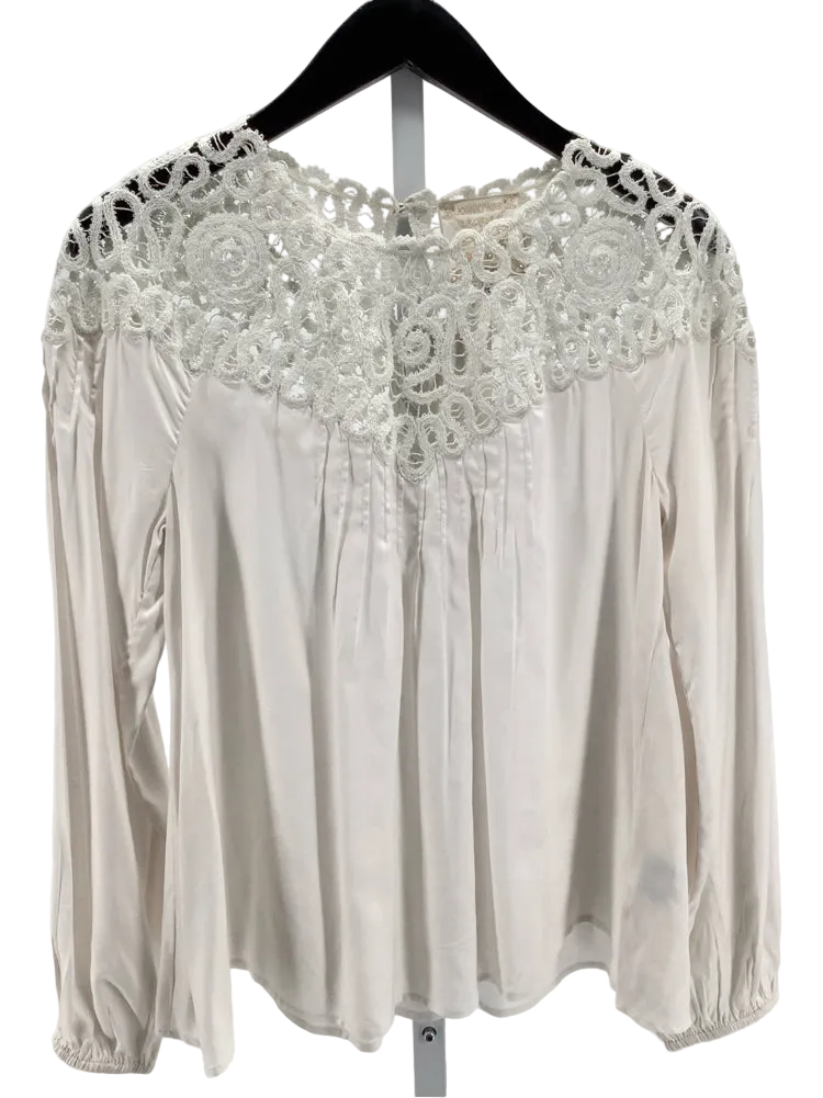 Johnny Was Size S White Cielito Shirt