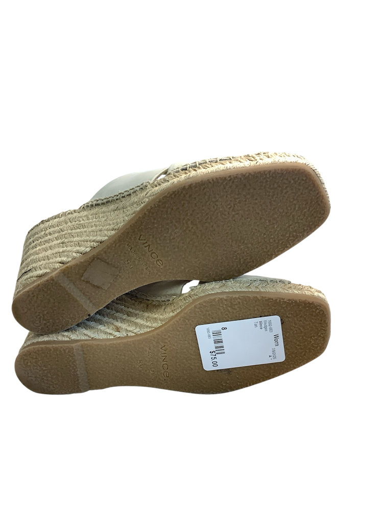 Vince Shoe Size 8 Tan Wedges