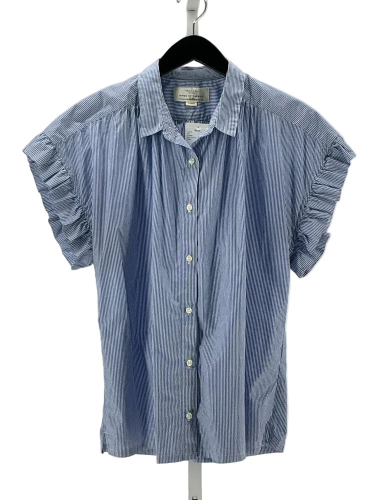 Trovata Size L Blue & White Shirt