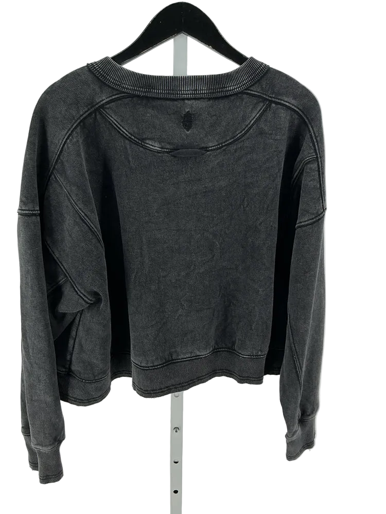 Free People Size L Gray Sweatshirt
