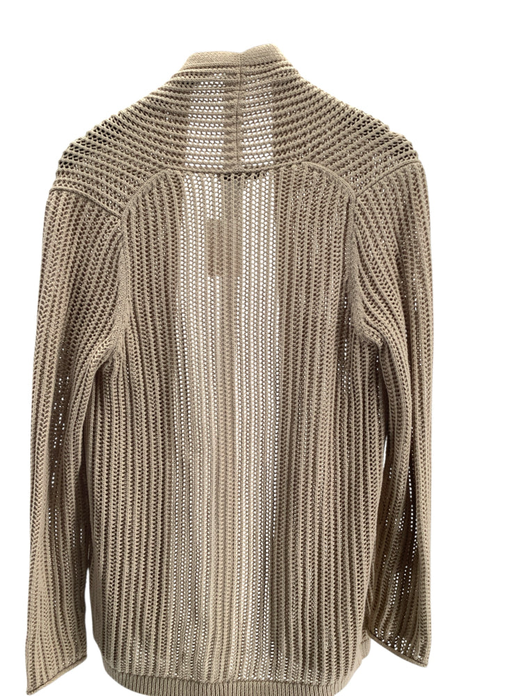 White + Warren Size S Tan Cardigan