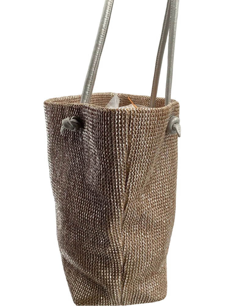 Monserat De Lucca Silver & Tan Tote