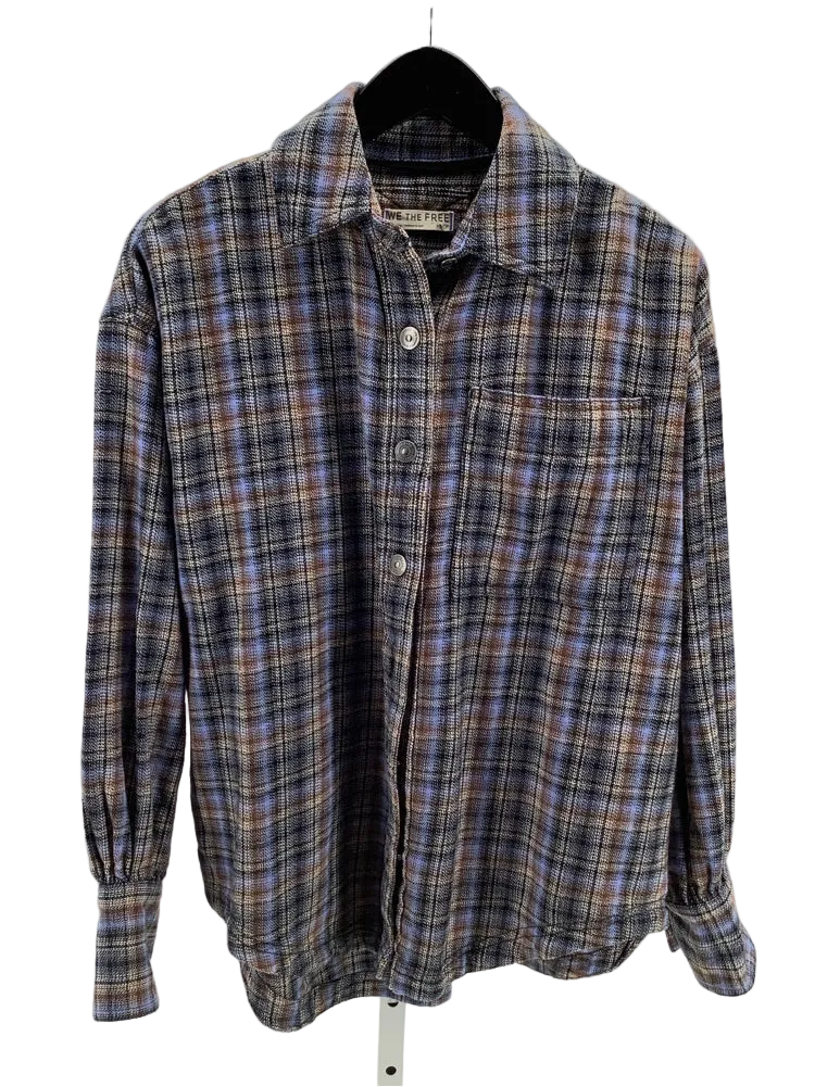 We The Free Size XS Blue Multi Ashley Shirt