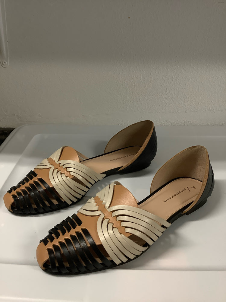 Anthropologie Shoe Size 8.5 Tan Multi Leyla Flats