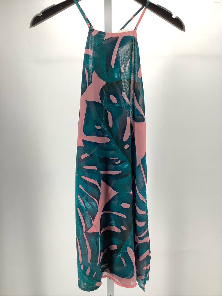mumu Size S Green & Pink Byron Dress