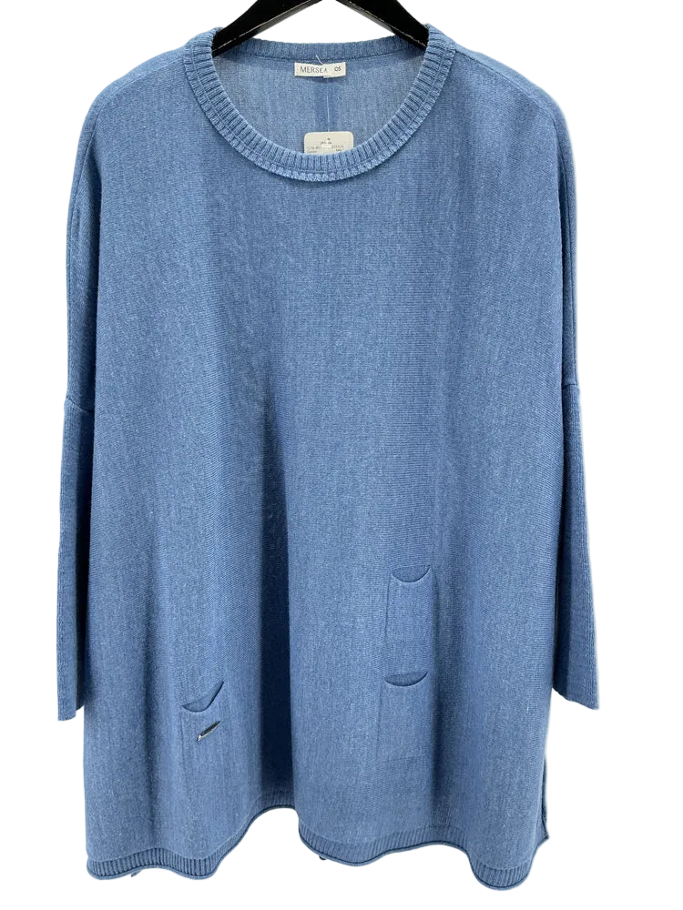 Mer Sea Size One Size Blue Sweater