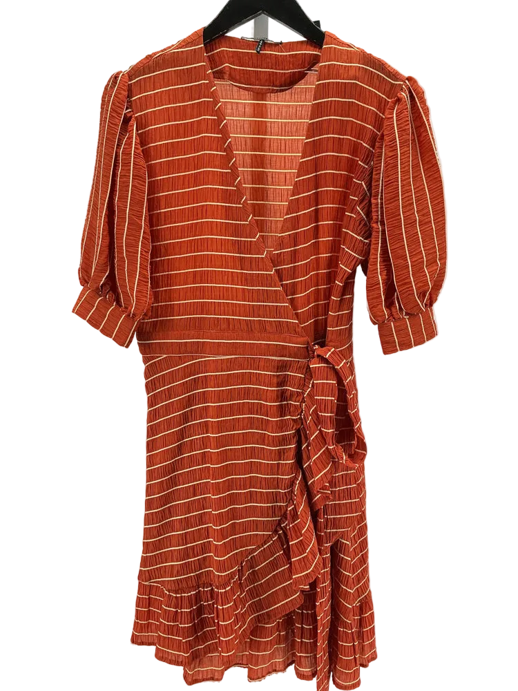 Scotch & Soda Size L Orange & Tan Dress