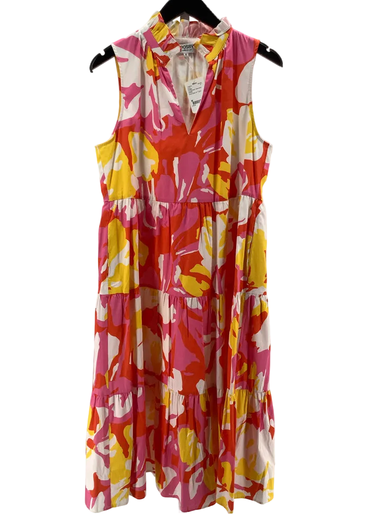 Crosby Size M Orange Multi Wesley Dress