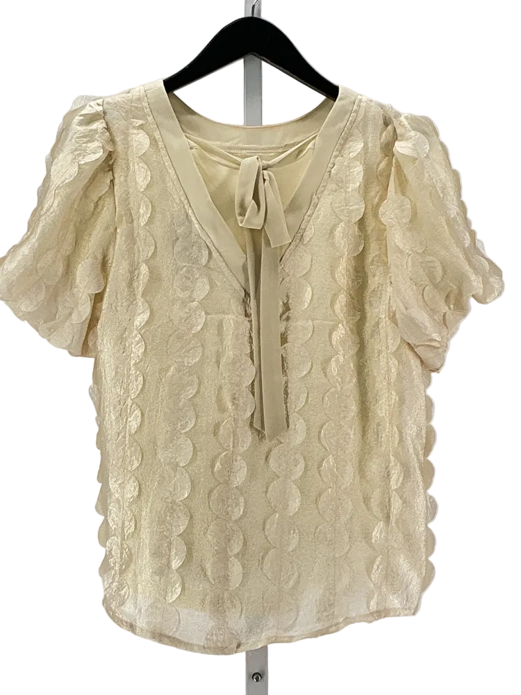 VOY Size S Cream Shirt