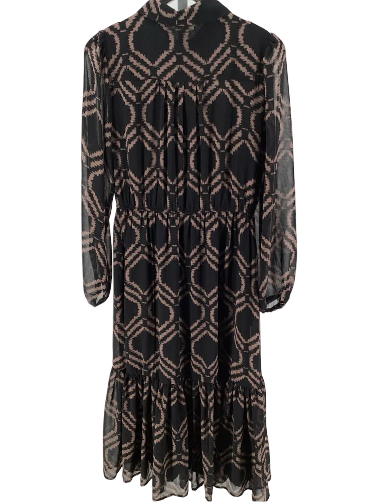 Evereve Size S Black & Brown Dress