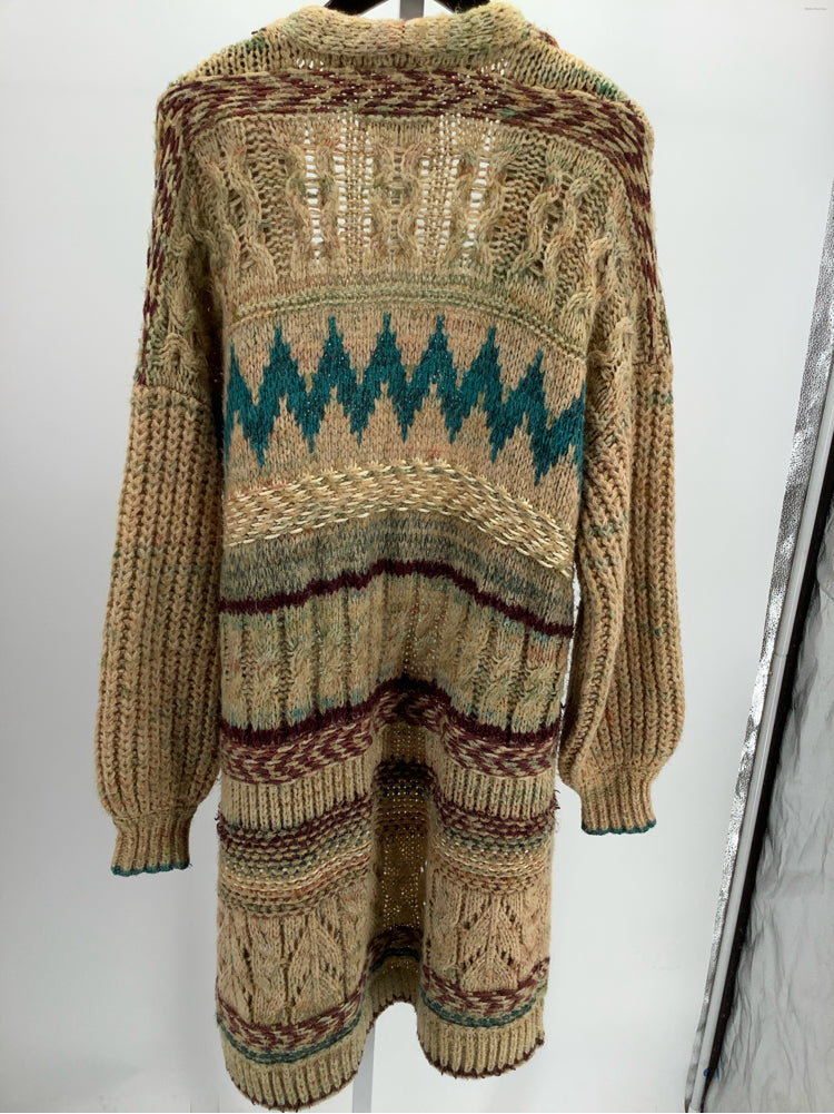 Pilcro Size XS/S Tan Multi Cardigan