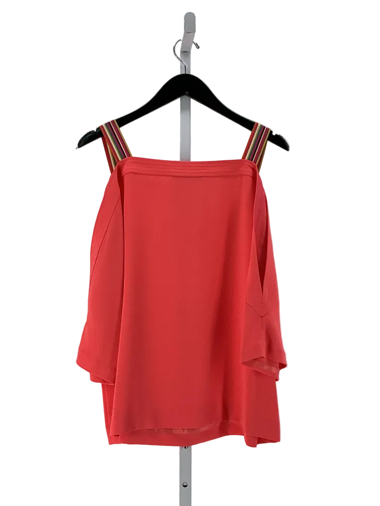 Trina Turk Size L Orange Shirt