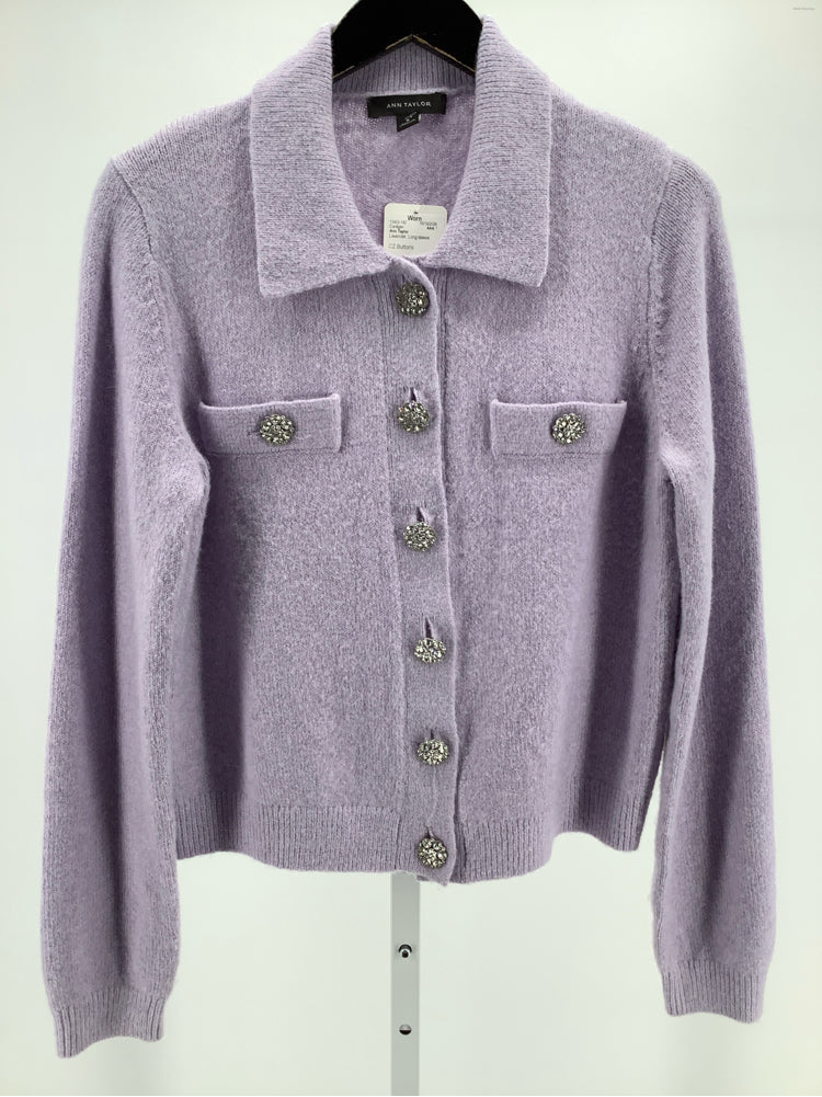 Ann Taylor Size M Lavender Cardigan
