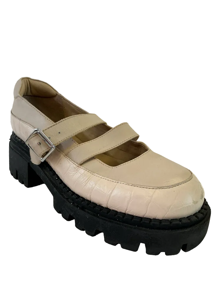 Free People Shoe Size 8.5 Cream Mary Jane