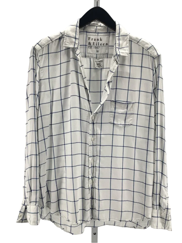 Frank & Eileen Size M White & blue Eileen Shirt