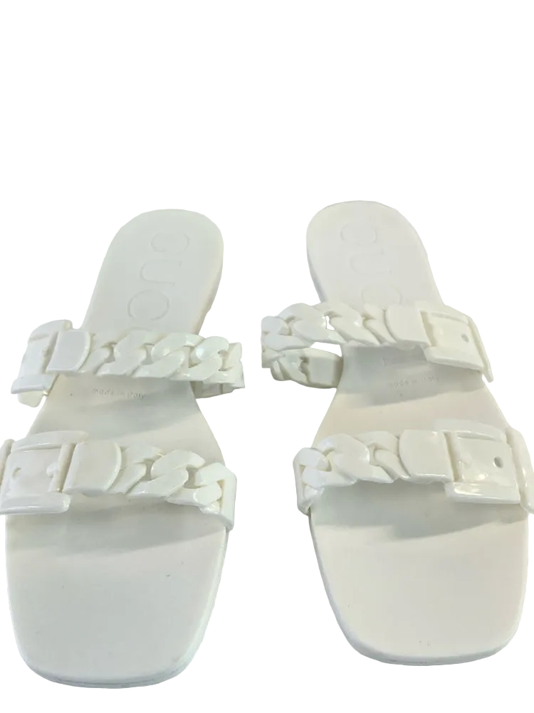 Gucci Shoe Size 6 White Slides