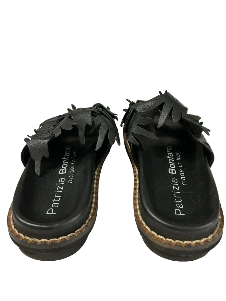 Patrizia Bonfanti Shoe Size 7 Black Sandals
