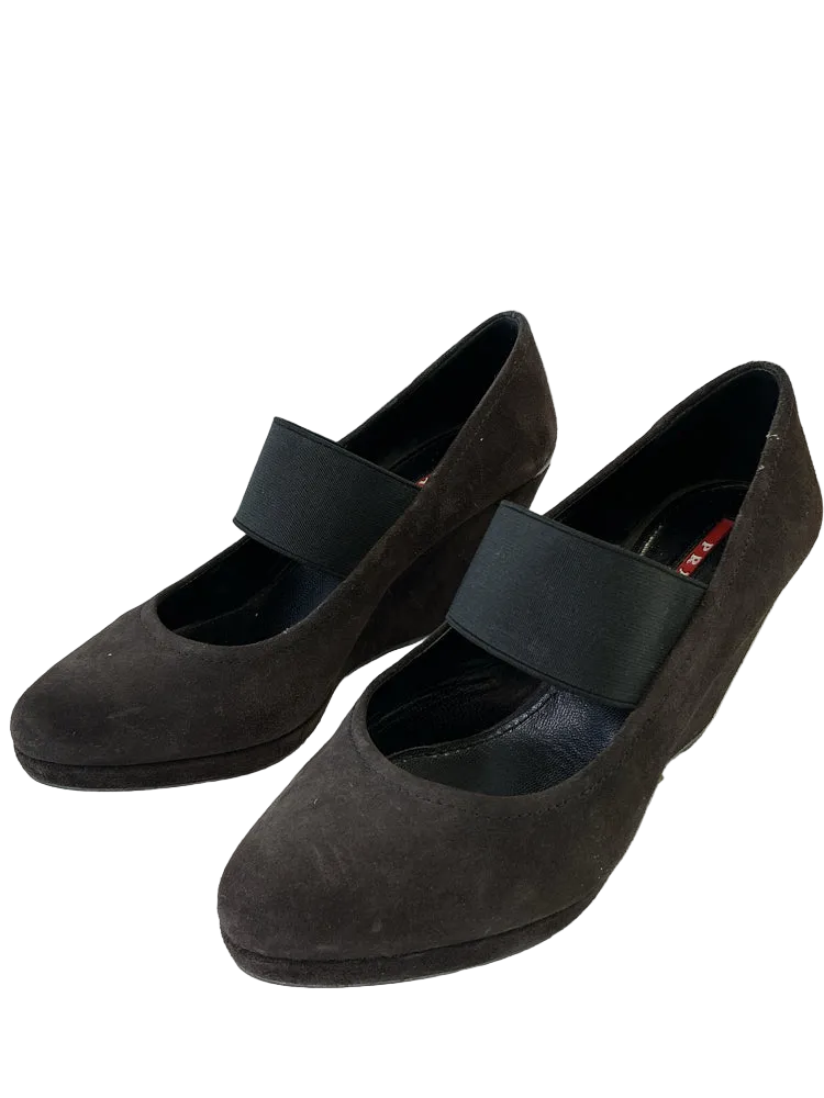 Prada Shoe Size 6.5 Brown Wedges