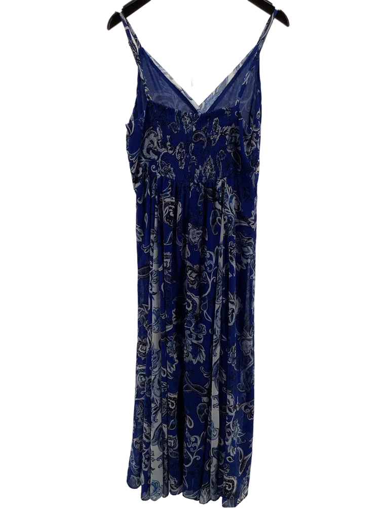 White House Black Market Size 14 Blue Multi Dress