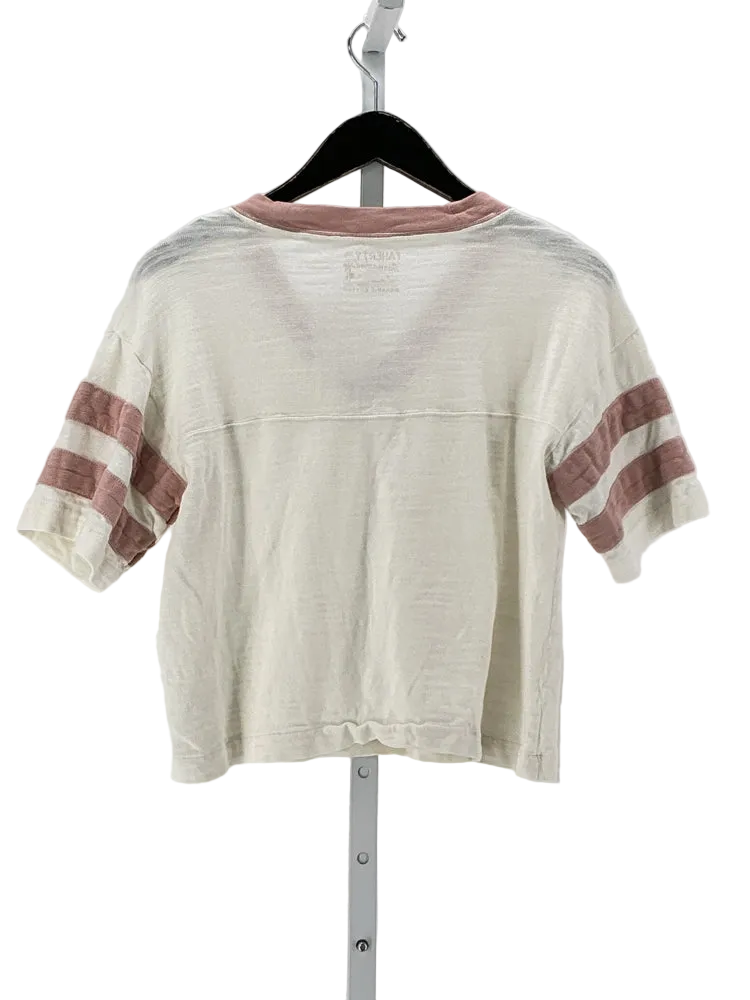 Faherty Size XS Cream & Pink Shirt