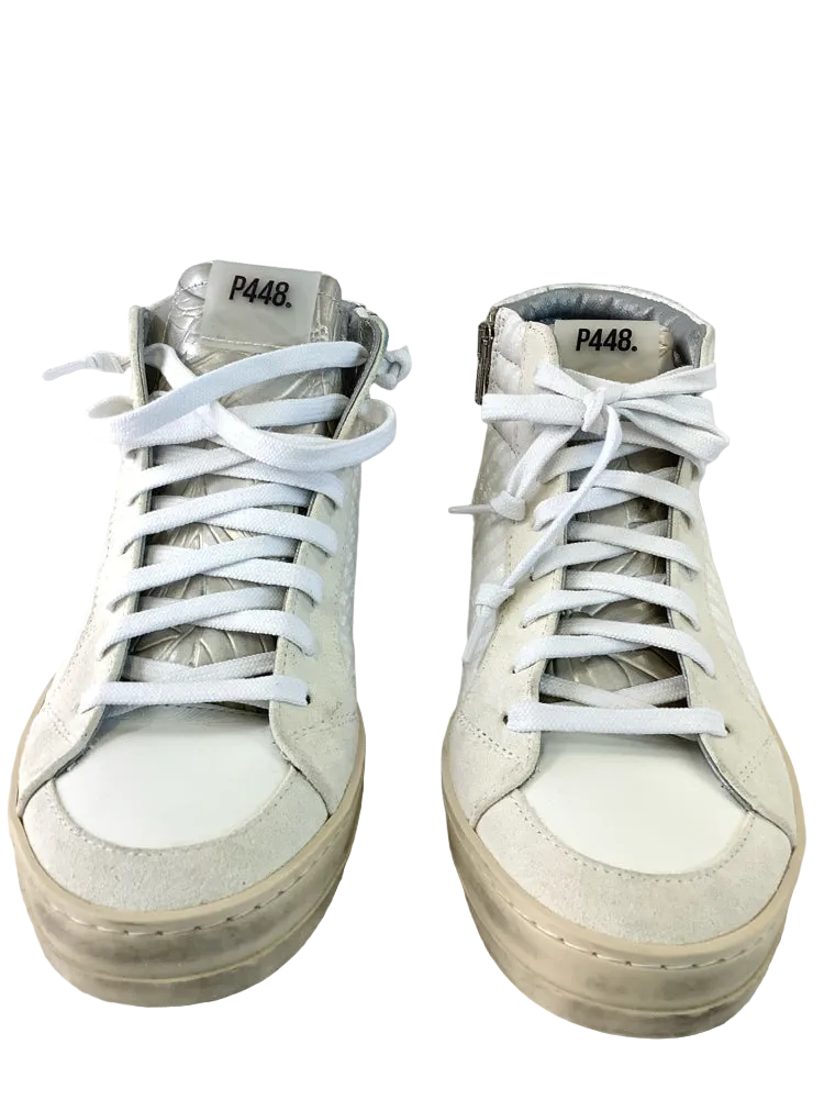 P448 Shoe Size 8 White Sneakers