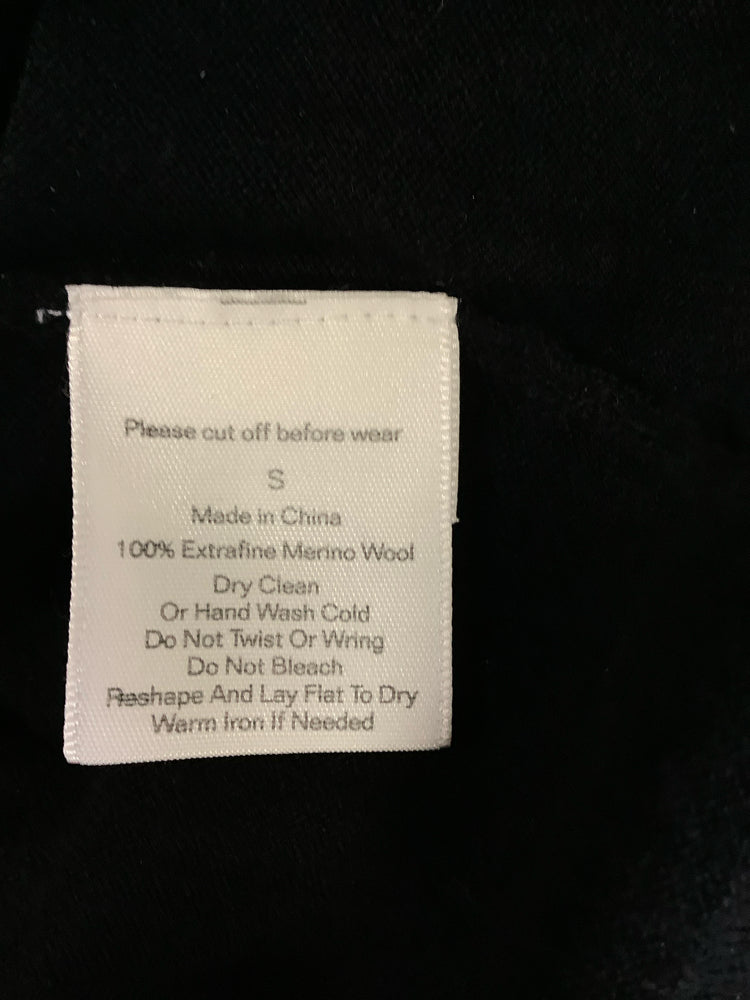 White + Warren Size S Black Cardigan